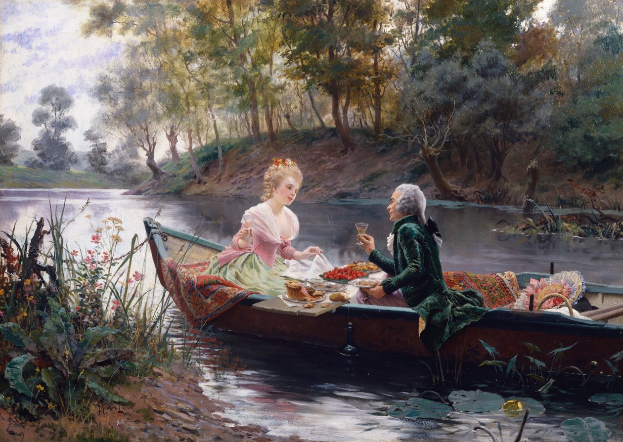 Een Romantische Lunch door Maurice Leloir