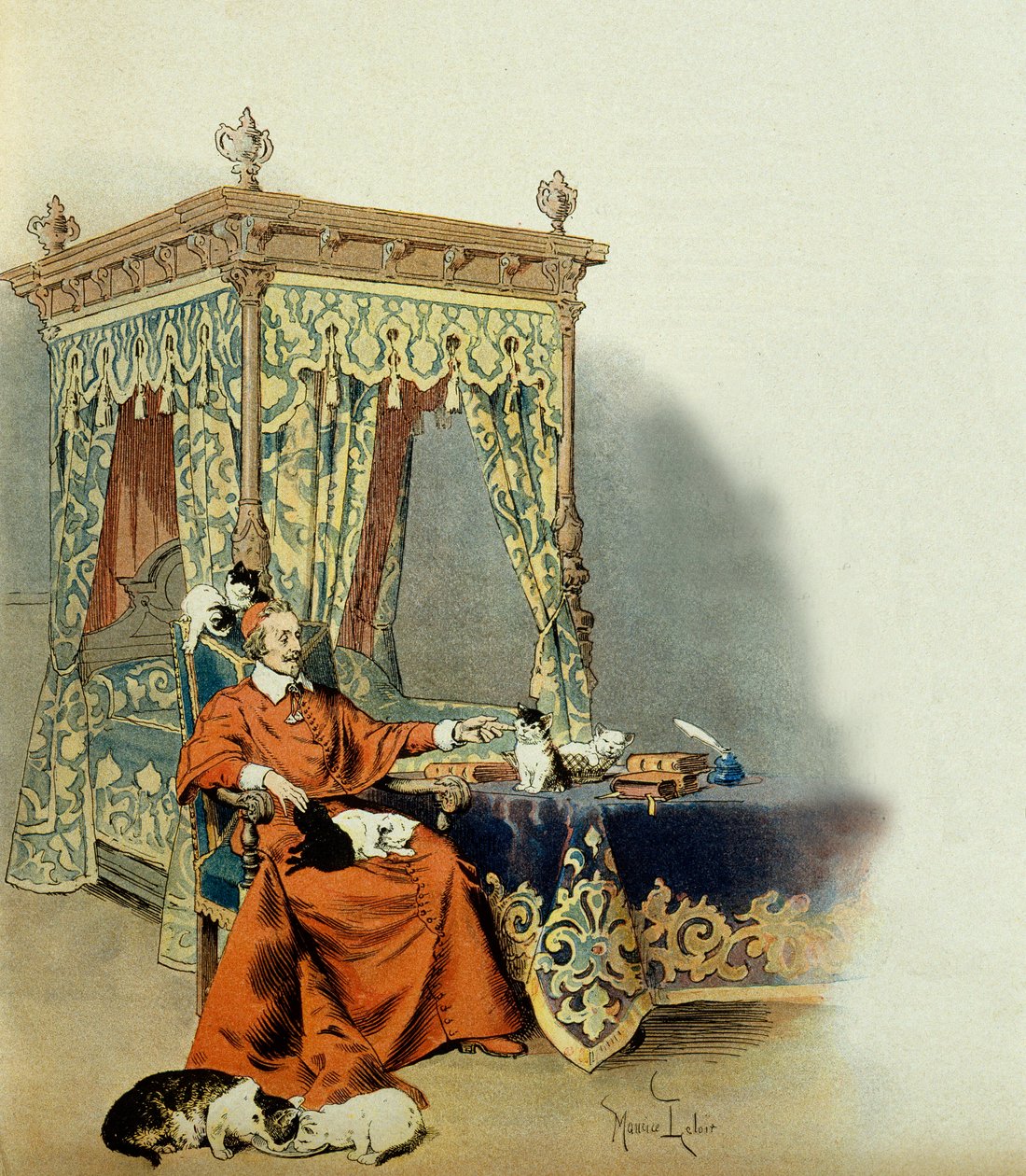 Geschiedenis van Frankrijk: Kardinaal Richelieu (Armand Jean du Plessis) door Maurice Leloir