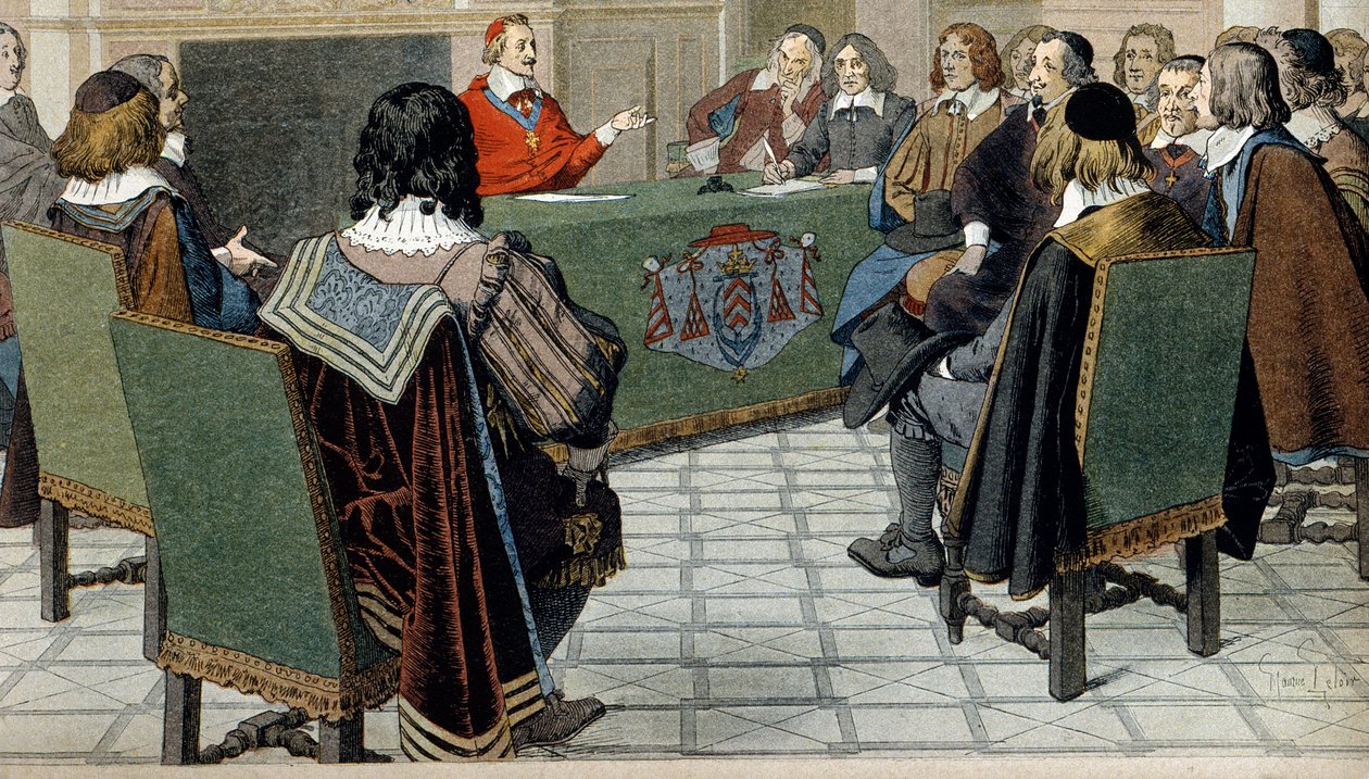 Geschiedenis van Frankrijk: Kardinaal Richelieu (Armand Jean du Plessis) door Maurice Leloir