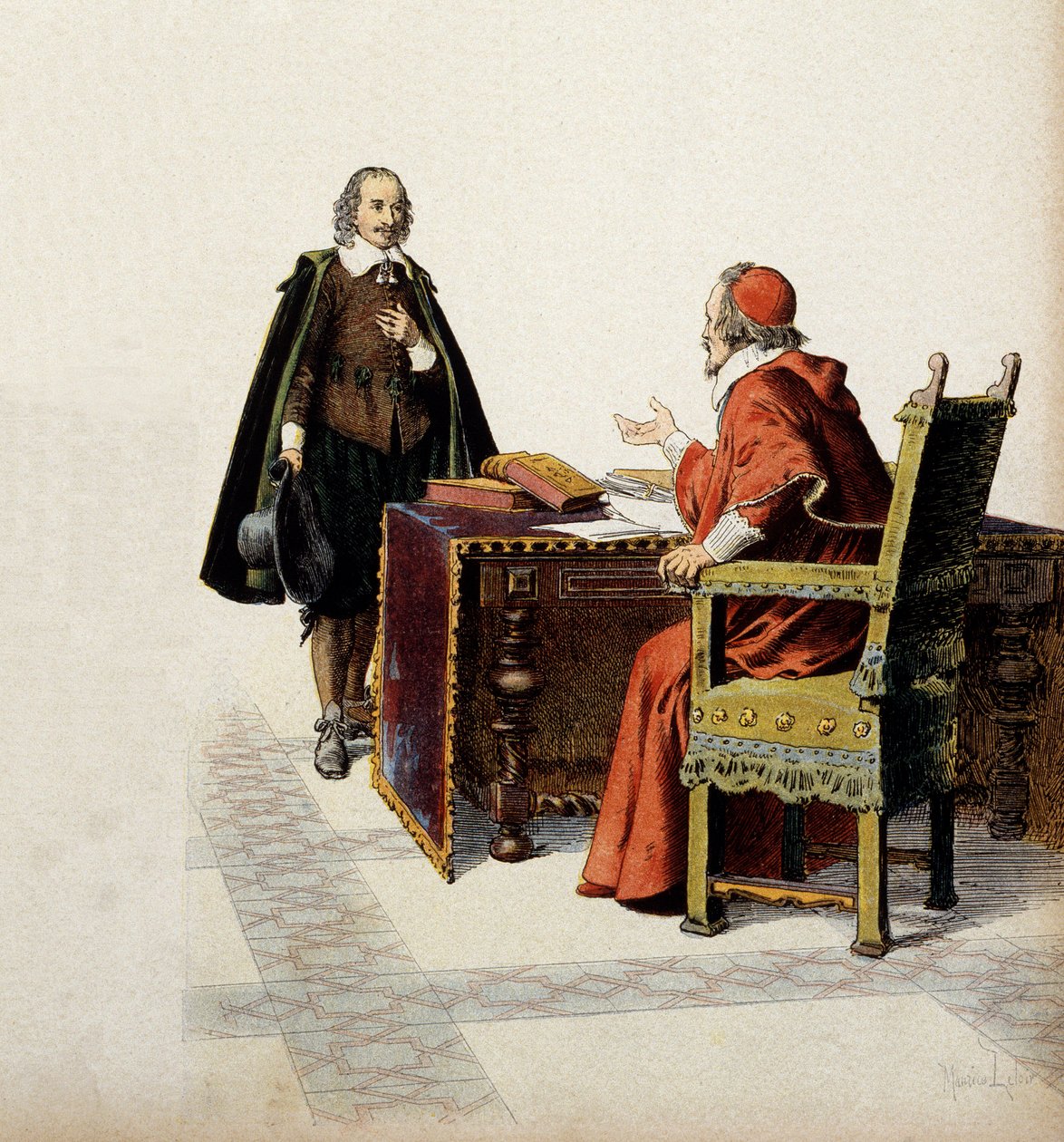 Geschiedenis van Frankrijk: Kardinaal de Richelieu (Armand Jean du Plessis) door Maurice Leloir
