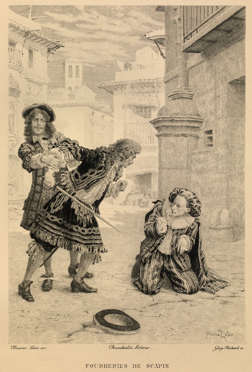 Les fourberies de Scapin van Moliere door Maurice Leloir