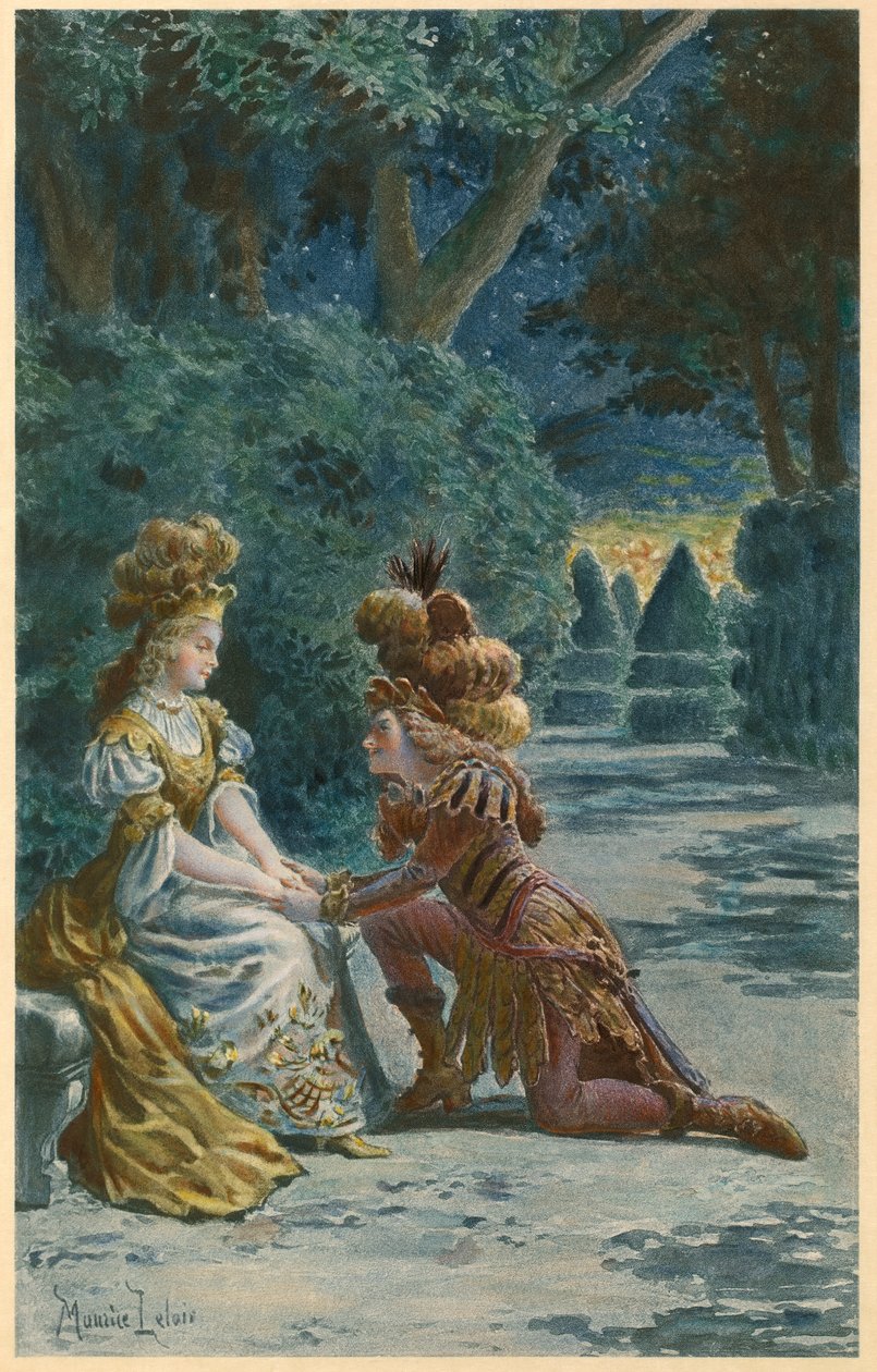 De geneugten van het betoverde eiland (illustratie) door Maurice Leloir