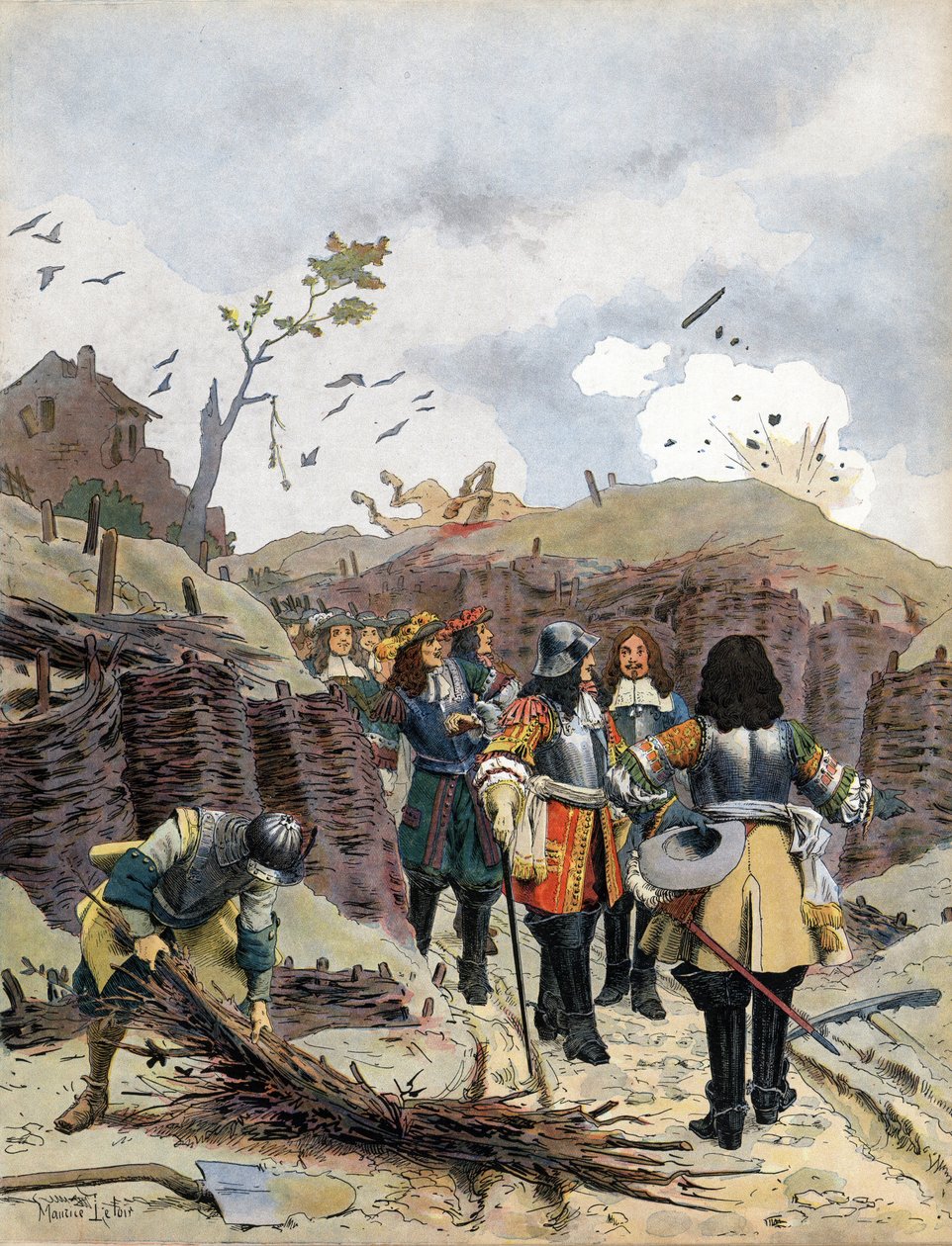 Lodewijk XIV, bekend als Le Roi-Soleil door Maurice Leloir