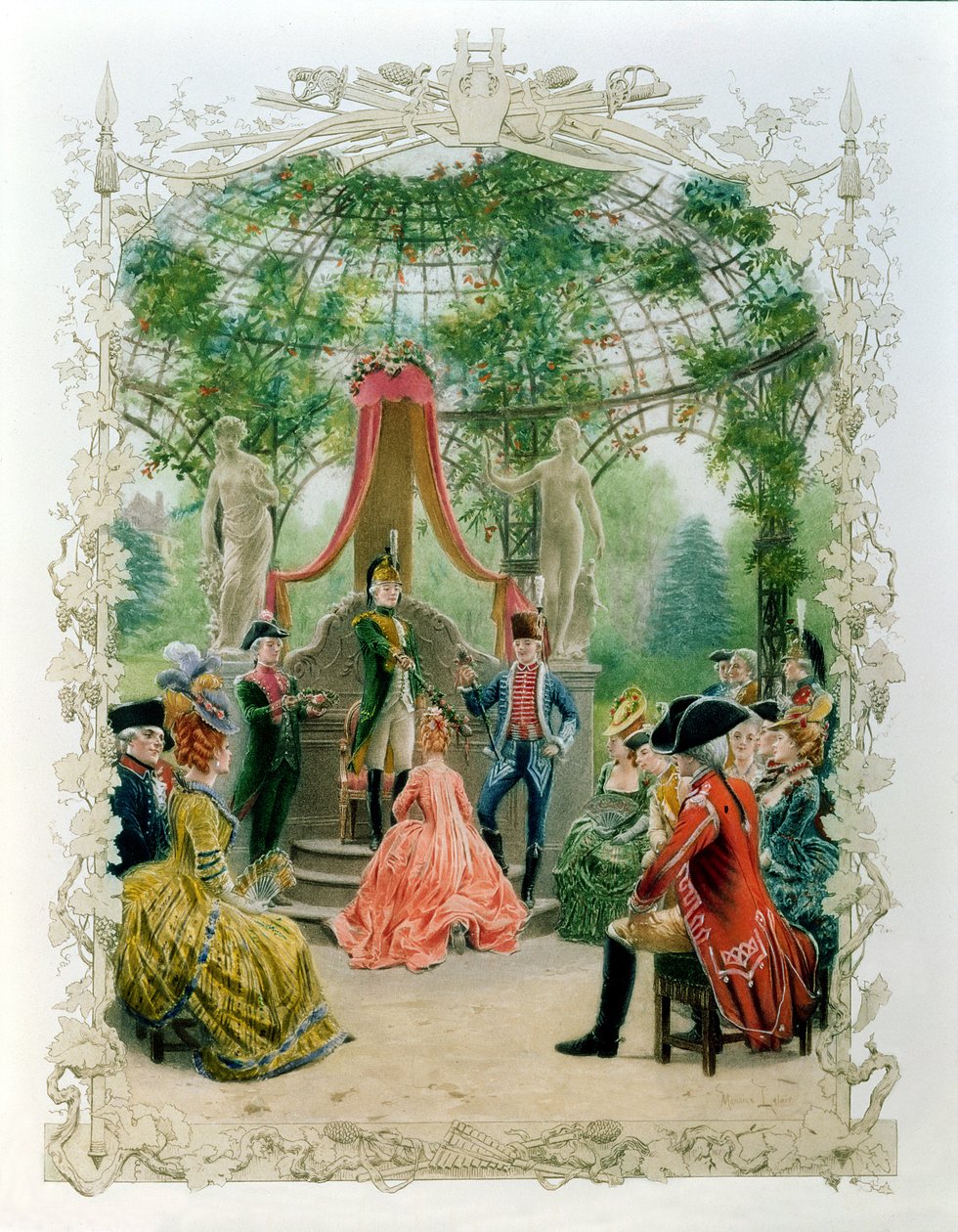 Vrijmetselaars Inwijdingsceremonie van een vrouwelijke vrijmetselaar in ca. 1785, 1890 door Maurice Leloir