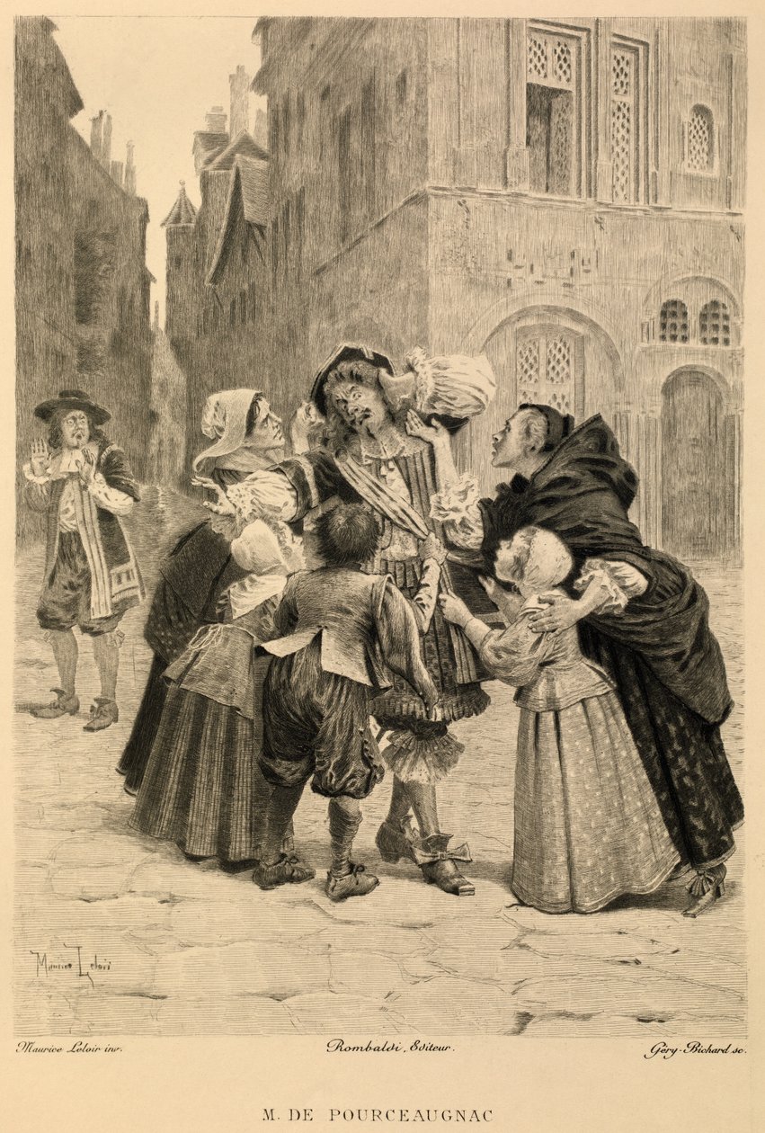Monsieur de Pourceaugnac door Moliere door Maurice Leloir