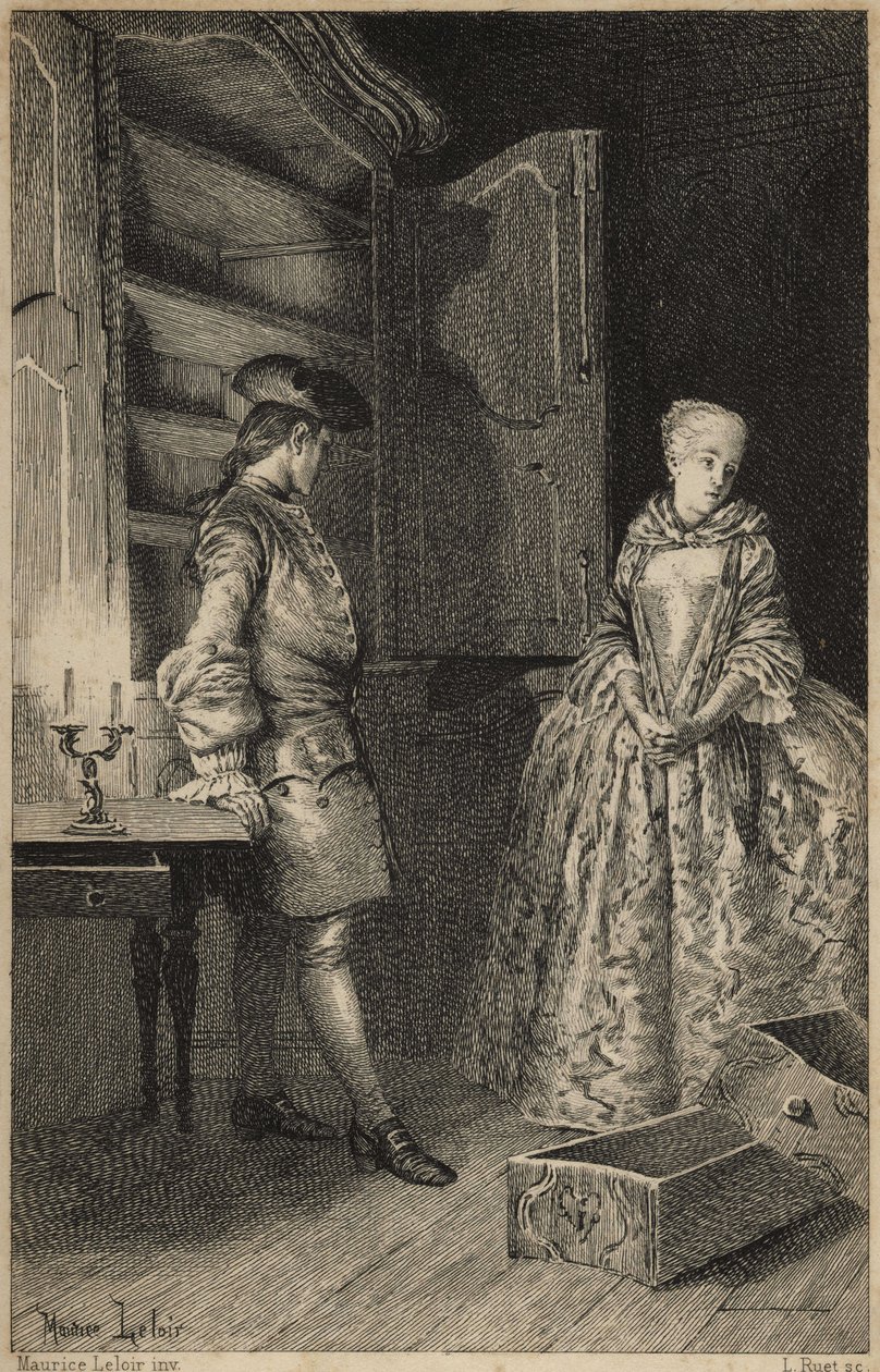 La découverte du Vol - in “Histoire de Manon Lescaut et du chevalier Des Grieux” door L