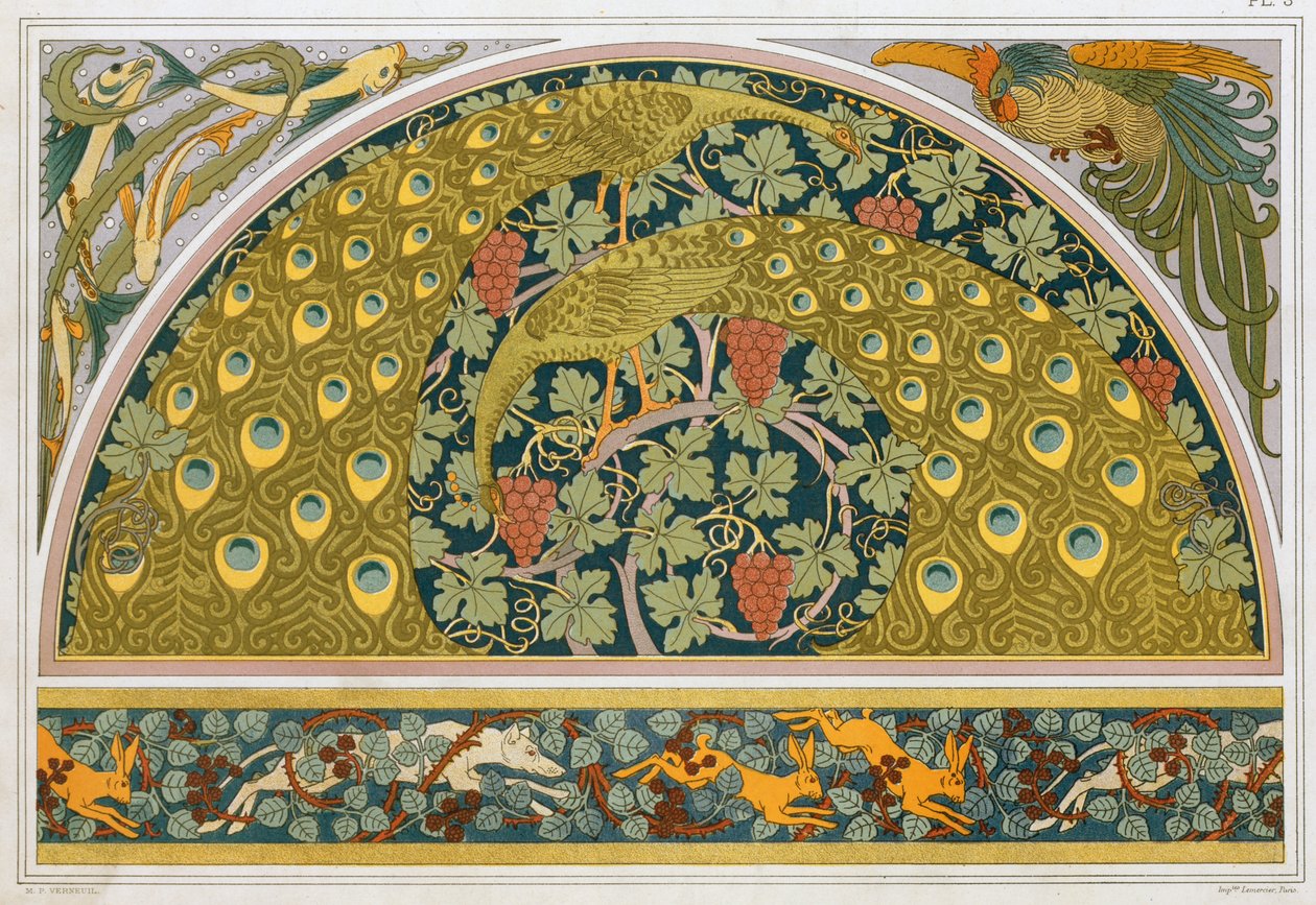 Ontwerpen voor randen en hoeken, uitgegeven 1897 door Maurice Pillard Verneuil