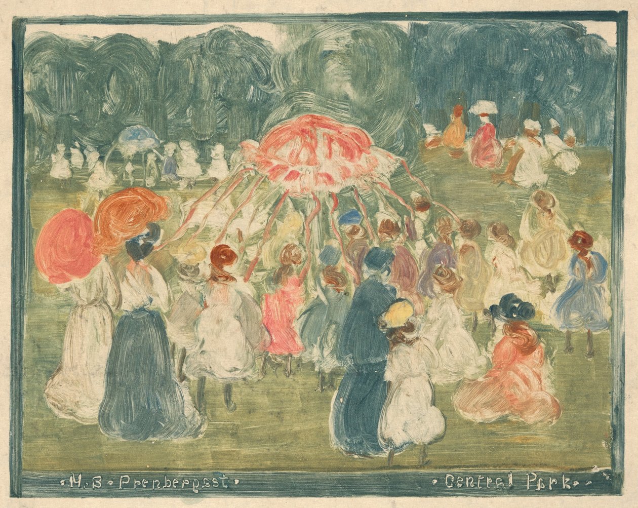 Central Park door Maurice Prendergast