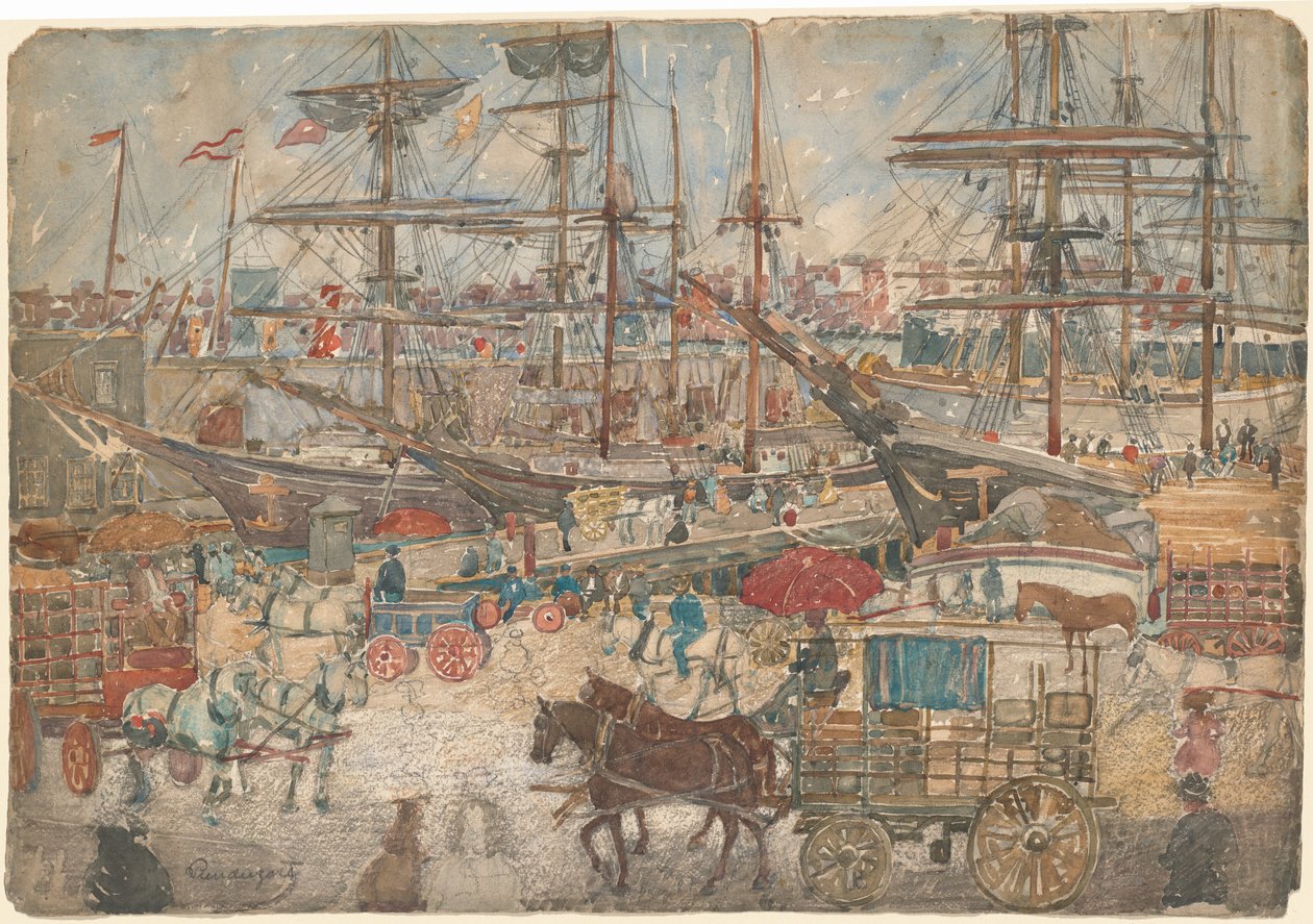 Dokken, East Boston door Maurice Prendergast