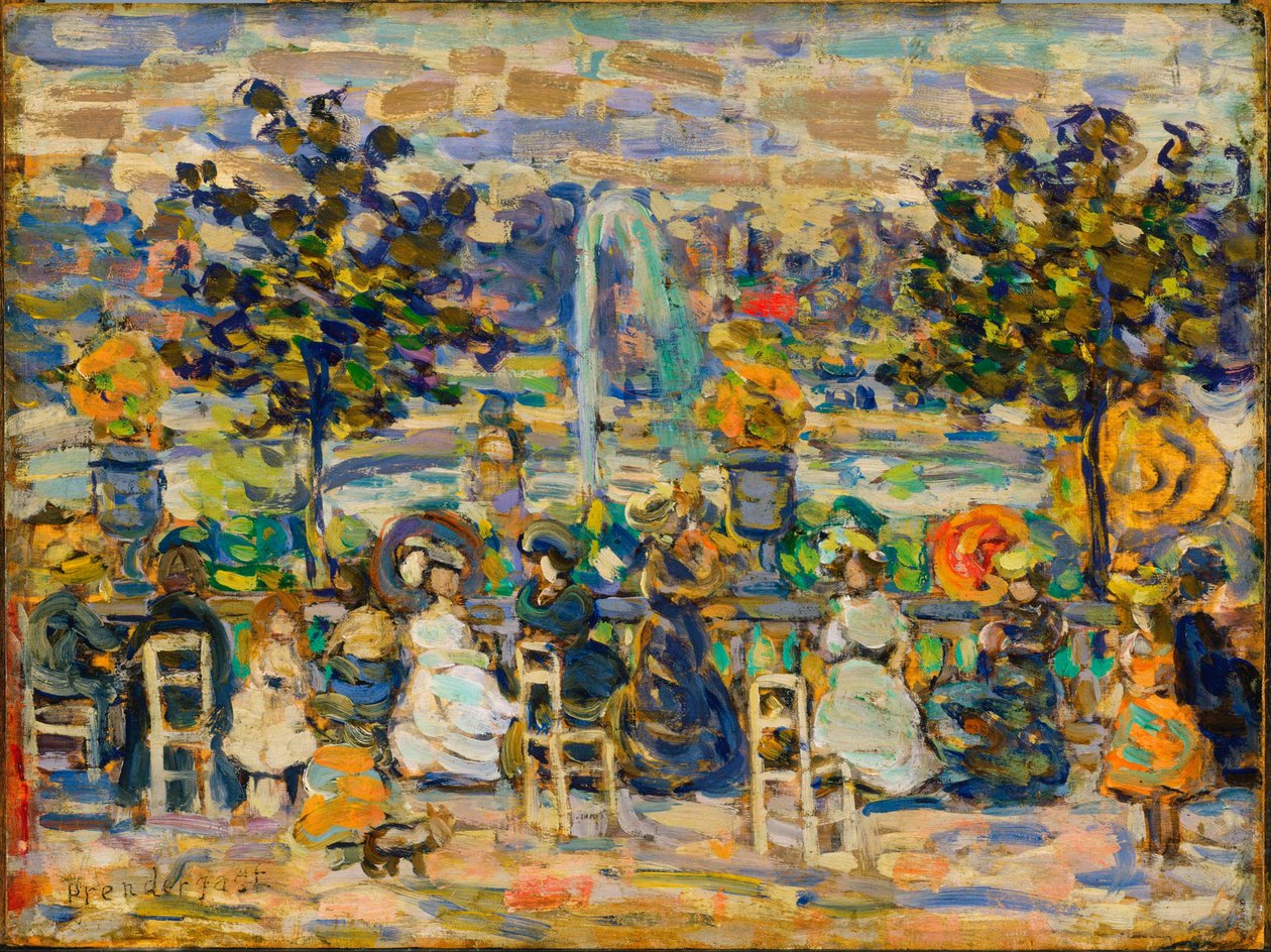 In de Luxemburgse Tuinen door Maurice Prendergast