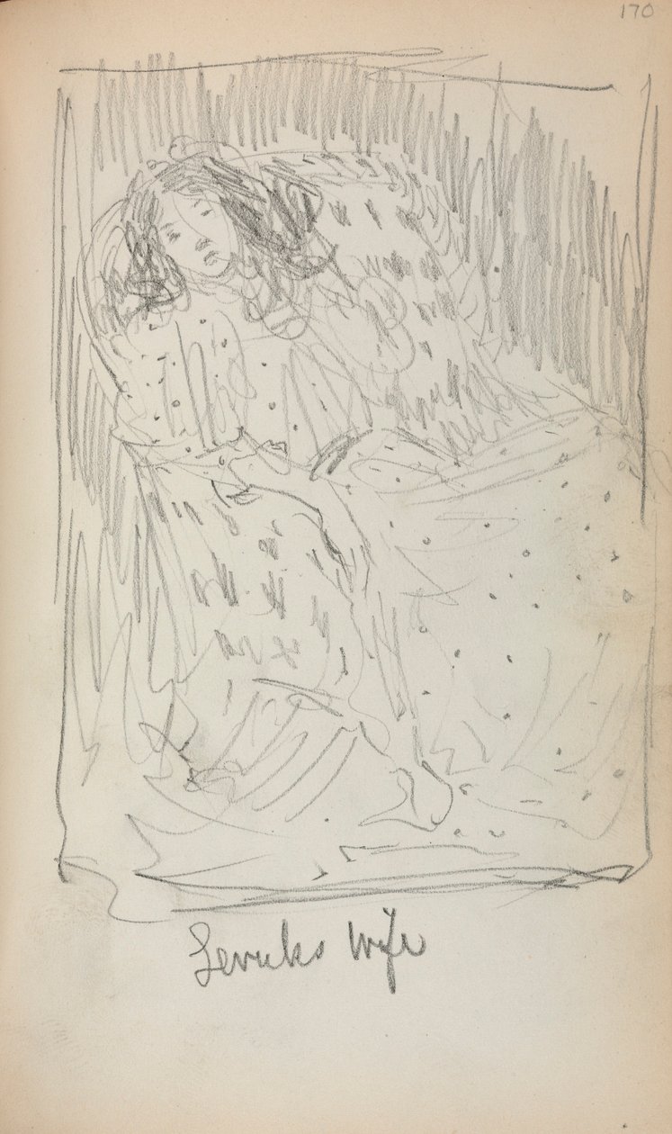 Italiaans schetsboek: De vrouw van Levuk (pagina 170) door Maurice Prendergast