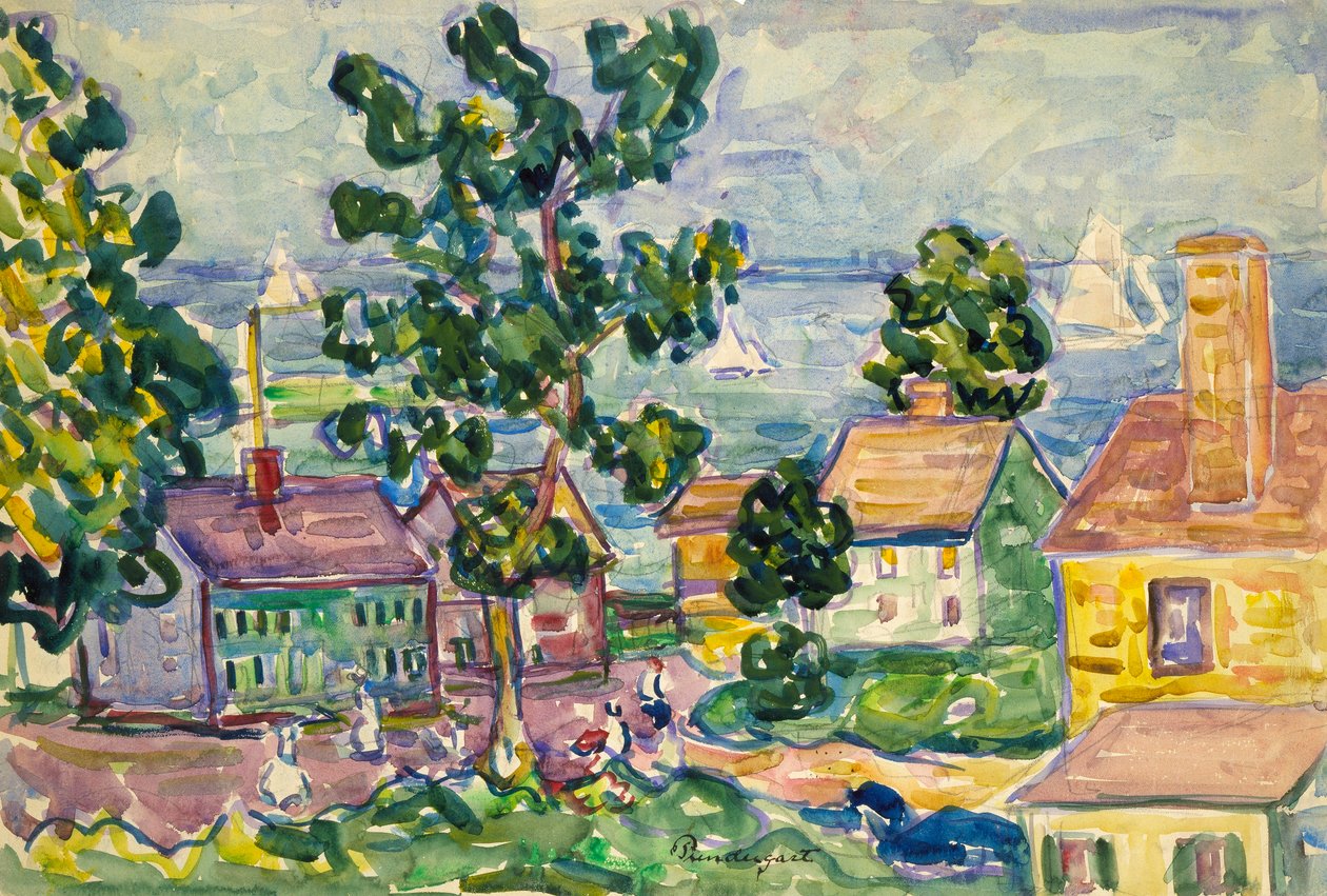 Kustdorp in New England door Maurice Prendergast