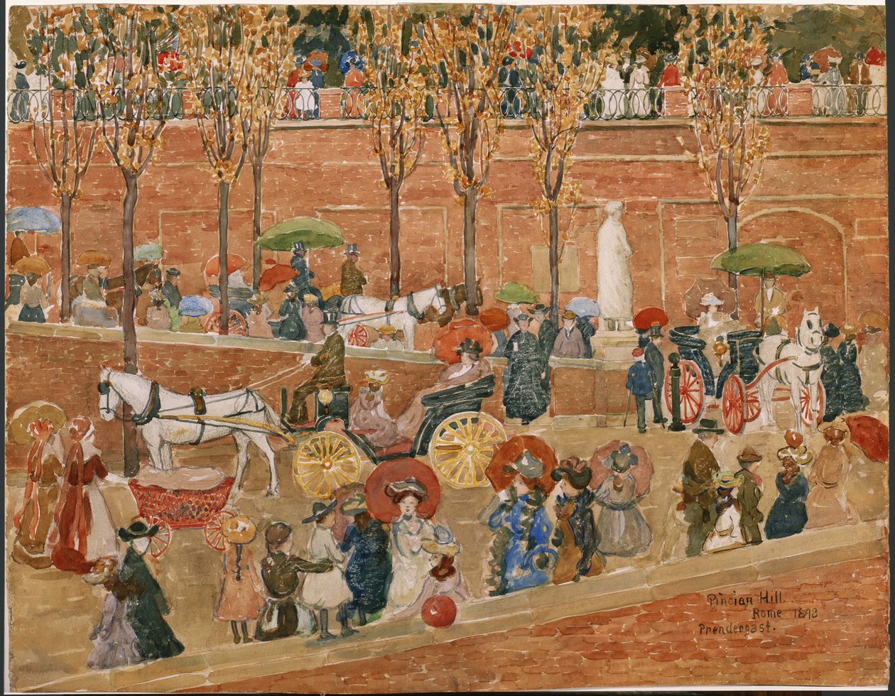 Pincio, Rome door Maurice Prendergast