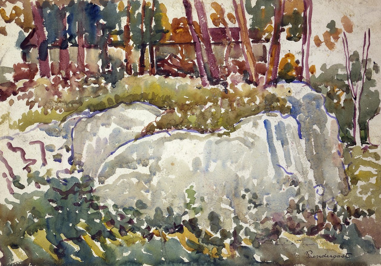 Rotsen, Maine door Maurice Prendergast