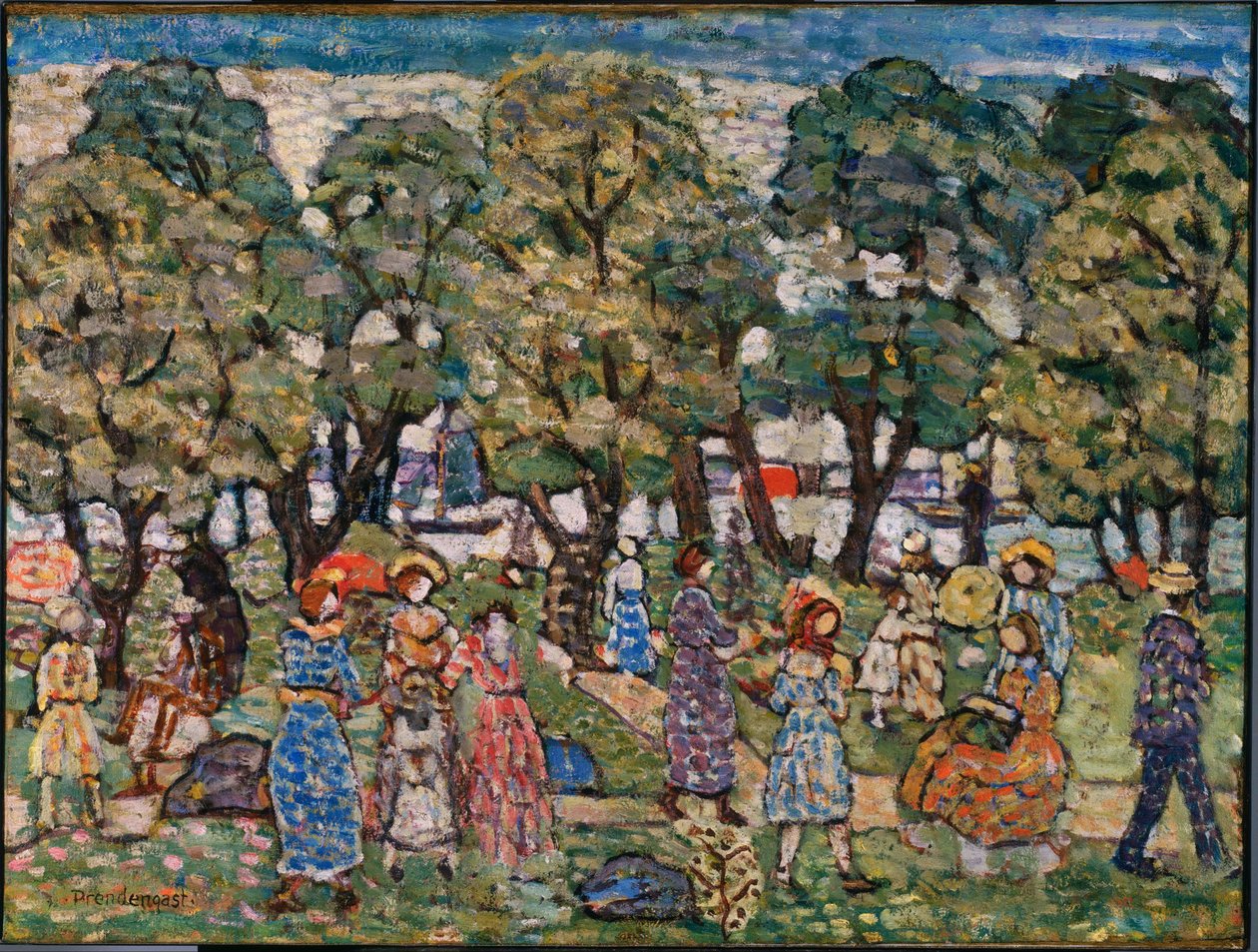 Onder de bomen door Maurice Prendergast