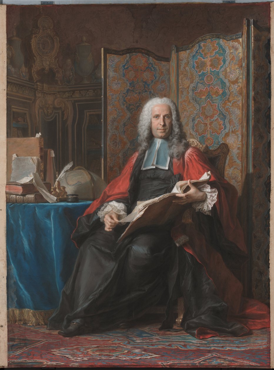 Portret van Gabriel Bernard de Rieux door Maurice Quentin de La Tour