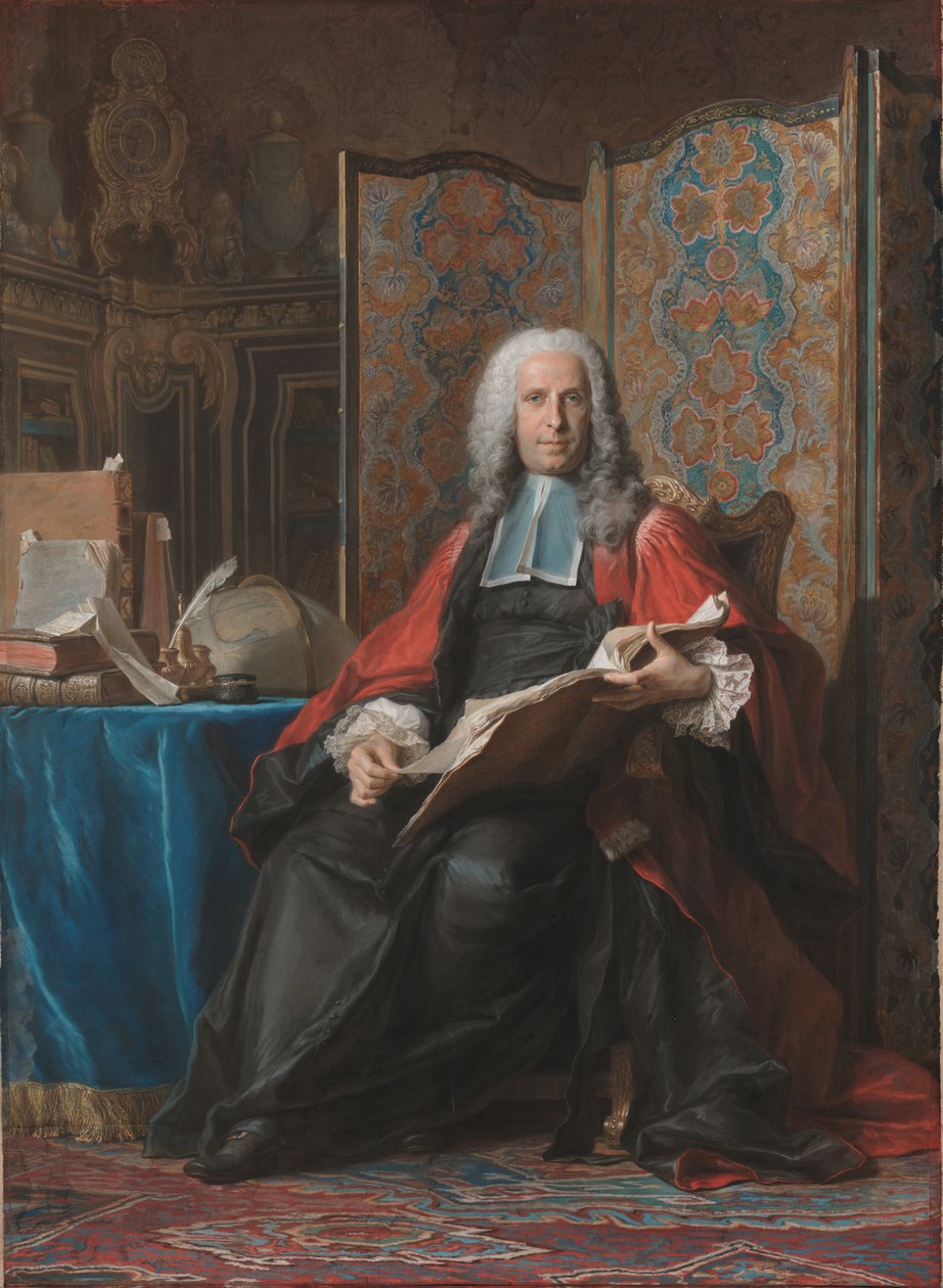 Portret van Gabriel Bernard de Rieux door Maurice Quentin de La Tour