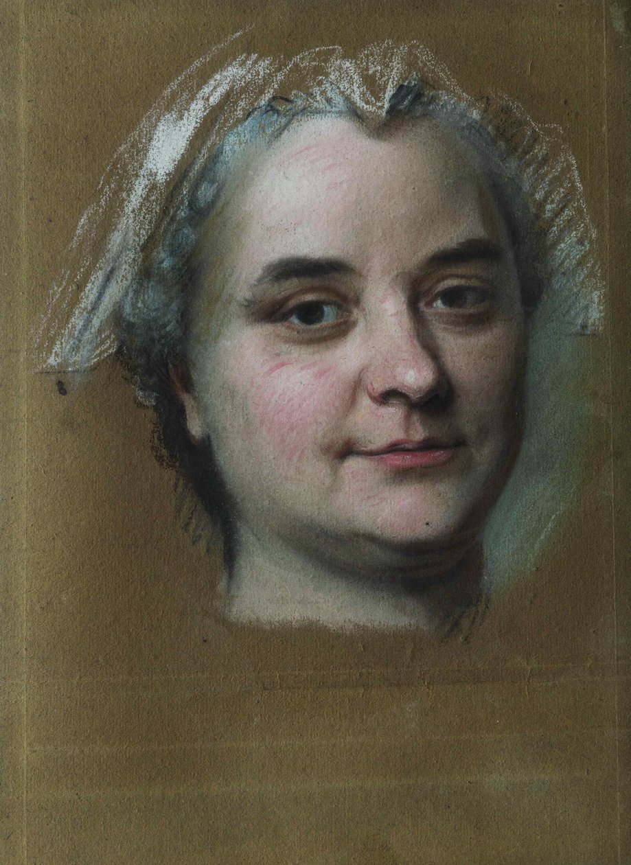 Portret van Madame Pèlerin door Maurice Quentin de La Tour