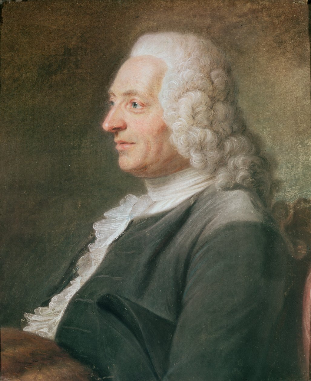 Portret, vermoedelijk President Hénault door Maurice Quentin de La Tour