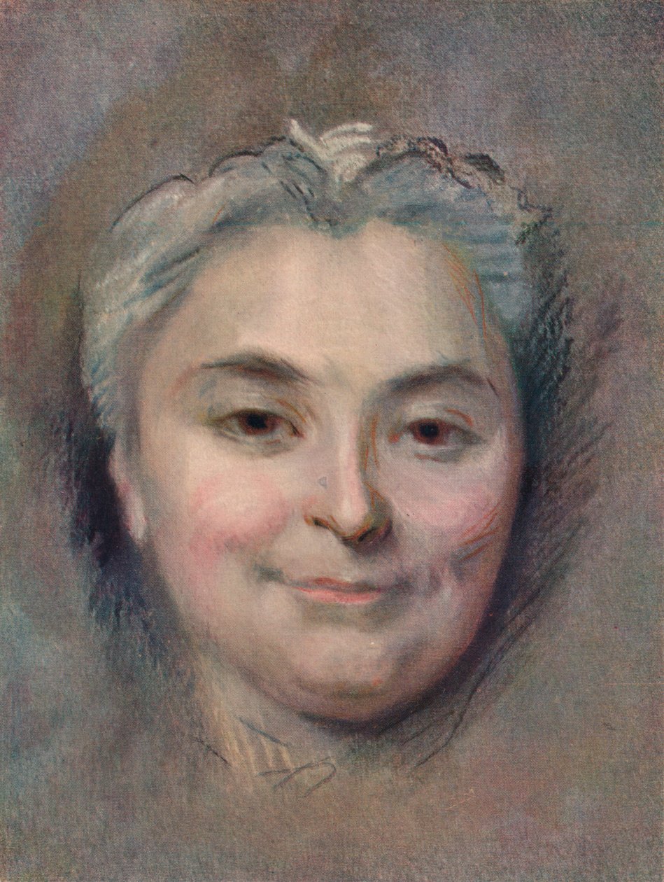 Voorbereiding op het portret van Marie Catherine Dufloquet Reals, 1756 door Maurice Quentin de La Tour