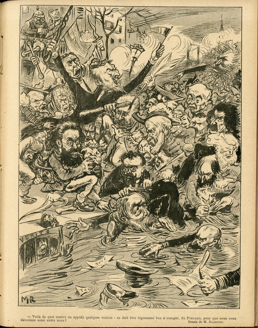 Illustratie van Maurice Radiguet in Le Rire door Maurice Radiguet
