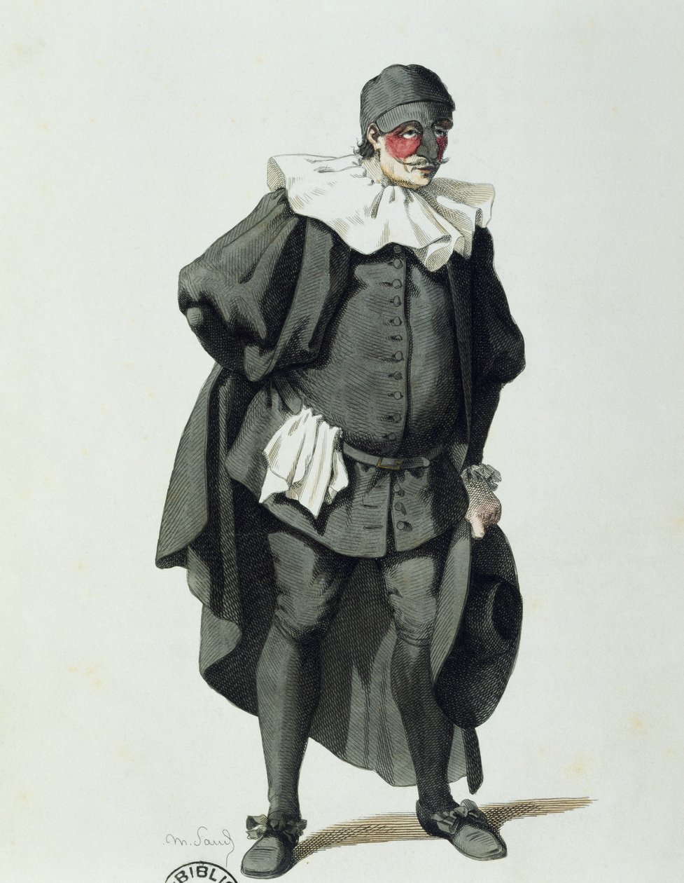 Dottor Balanzone in 1653 door Maurice Sand