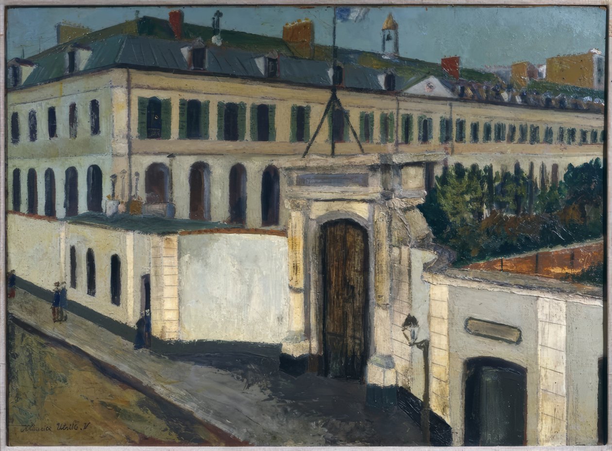 Het militair hospitaal Saint-Martin door Maurice Utrillo