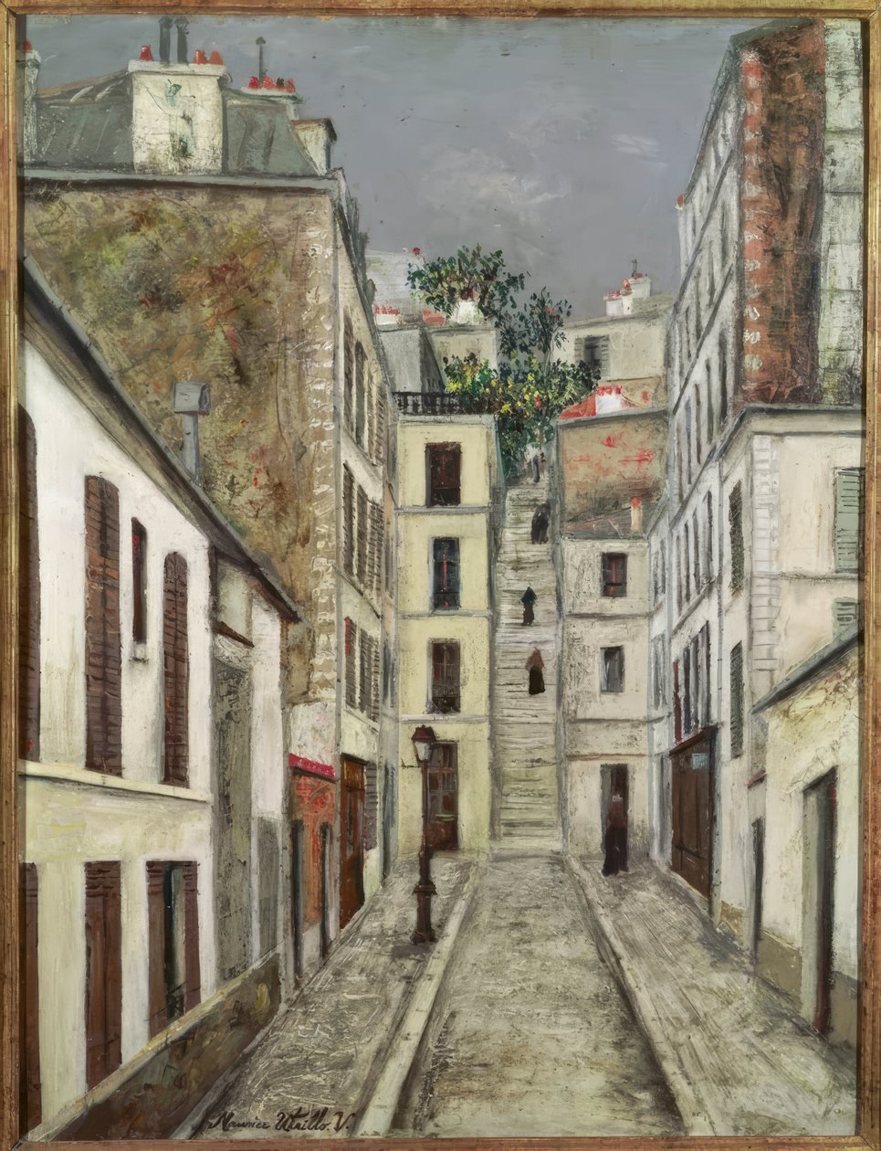 De Impasse Cottin in Parijs door Maurice Utrillo