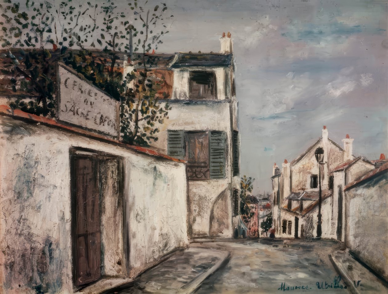 De Rue du Mont-Cenis door Maurice Utrillo