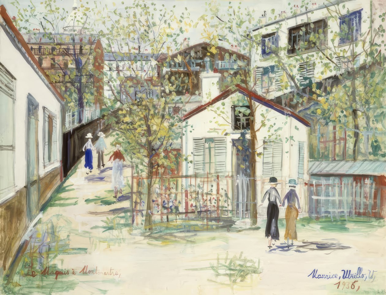 De Maquis in Montmartre door Maurice Utrillo