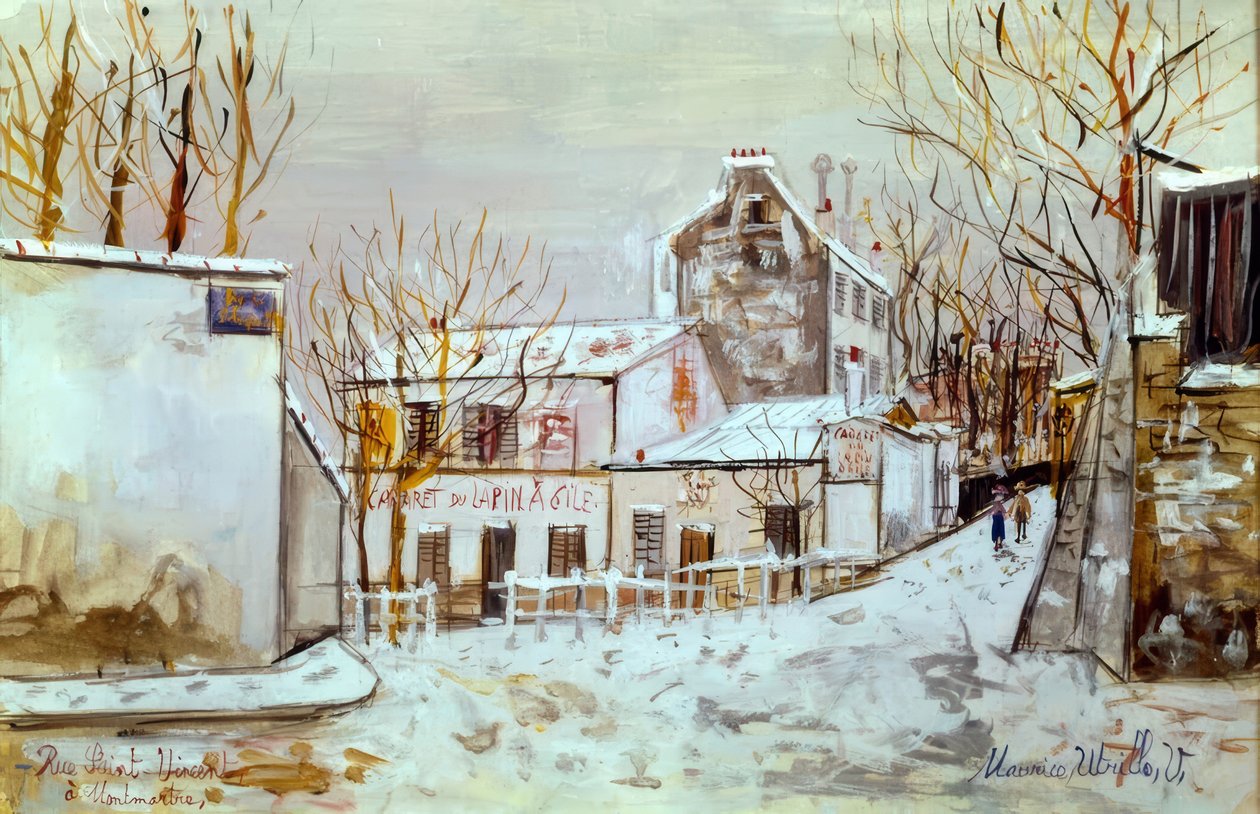 Montmartre, Rue Saint-Vincent door Maurice Utrillo