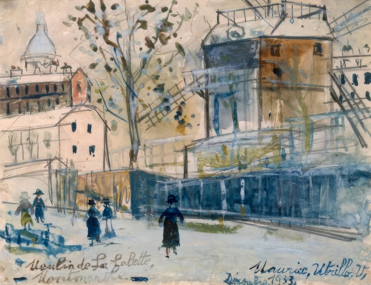 Molen van La Galette door Maurice Utrillo