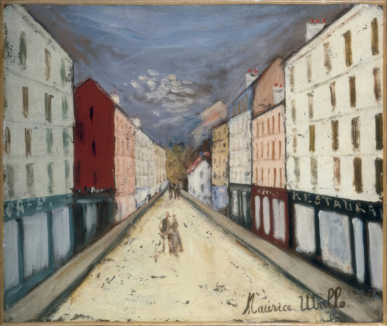 Pariser Straße door Maurice Utrillo