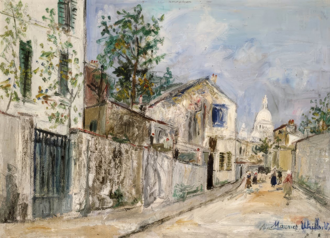 Straat van de Drinkplaats door Maurice Utrillo