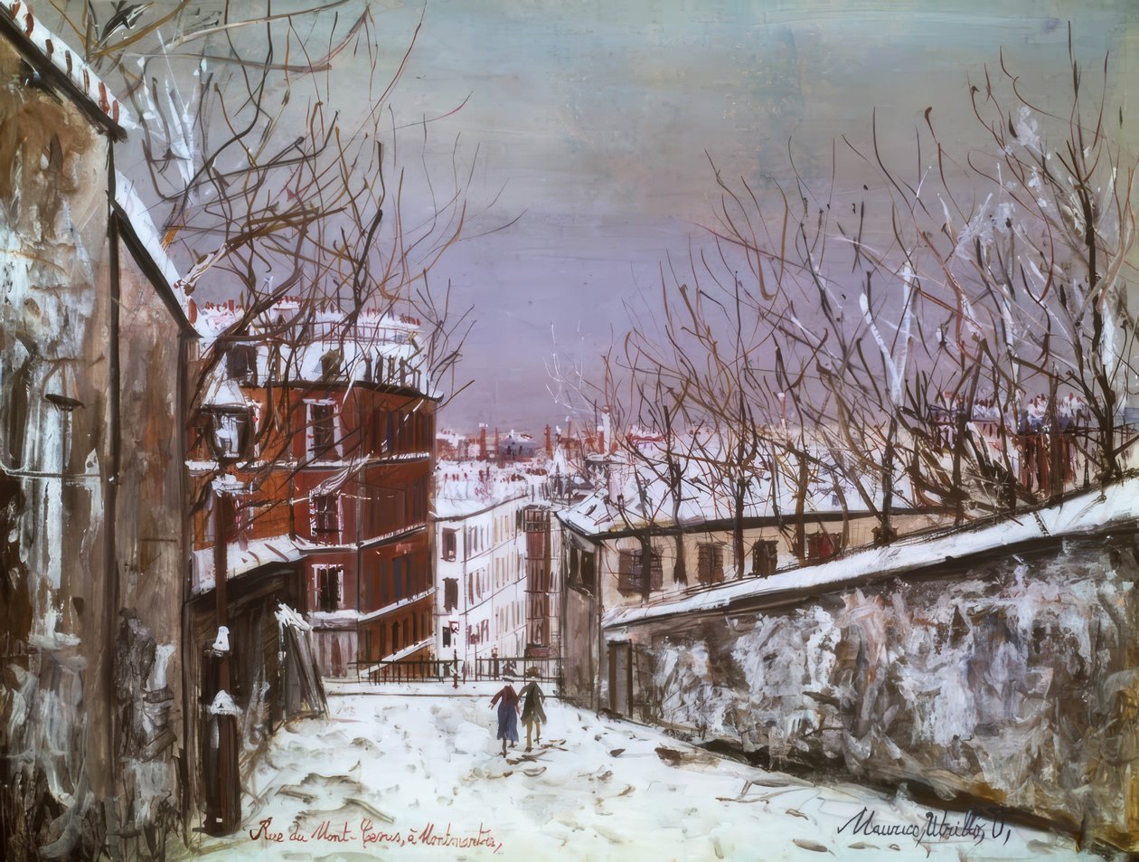 Rue du Mont-Cenis in Montmartre door Maurice Utrillo