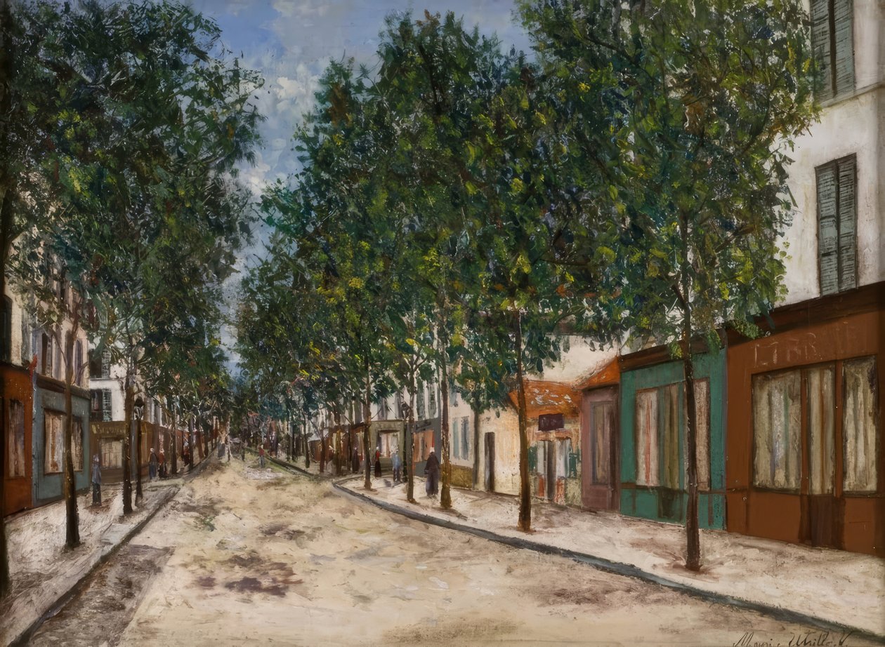 Weg naar Puteaux door Maurice Utrillo