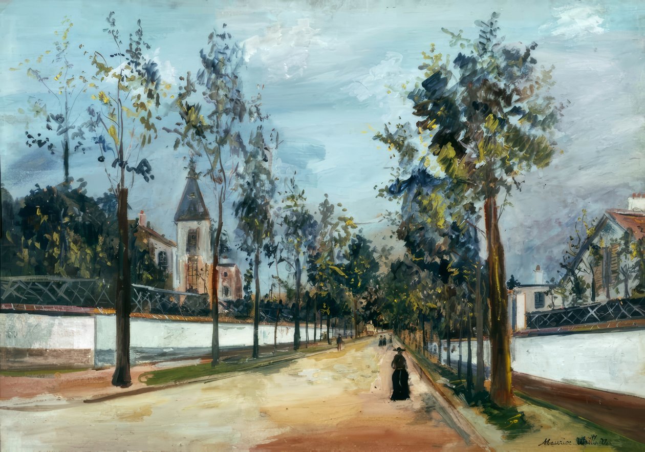 voorstadstraat door Maurice Utrillo