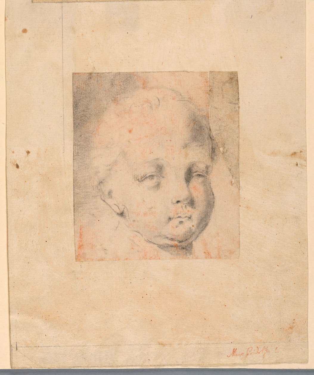 Tekening, Studie: Hoofd van een jongen, 1810-34 door Mauro Gandolfi