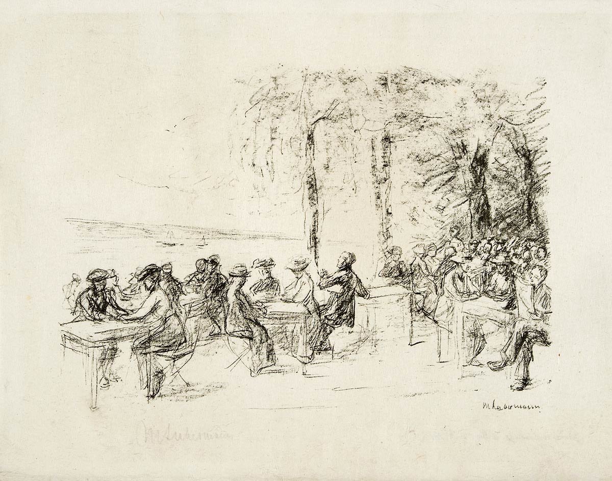 Koffietuin aan de Havel door Max Liebermann