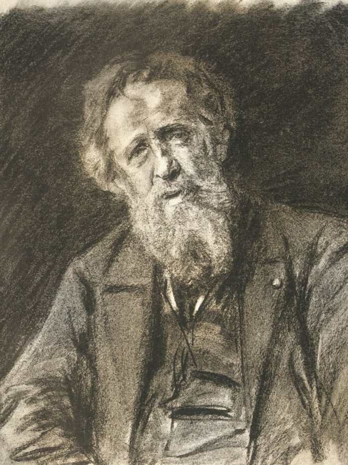 Portret van Constantin Meunier door Max Liebermann
