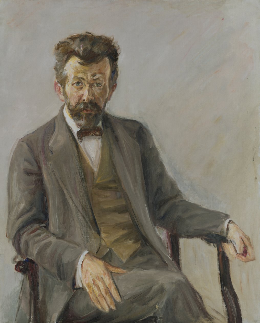 De dichter Richard Dehmel (1863-1920), 1909 door Max Liebermann
