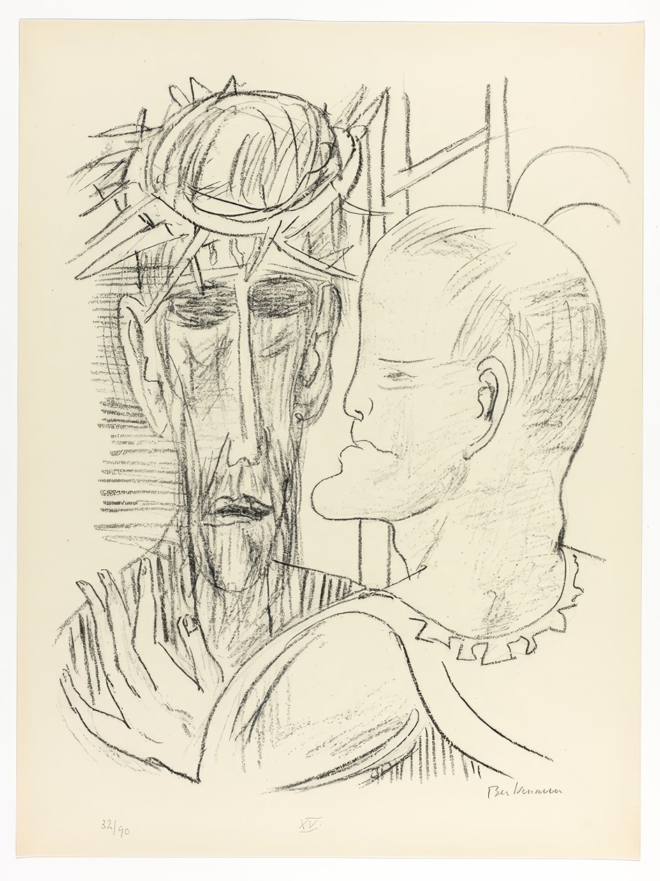 Christus en Pilatus, plaat 15 uit Day and Dream door Max Beckmann