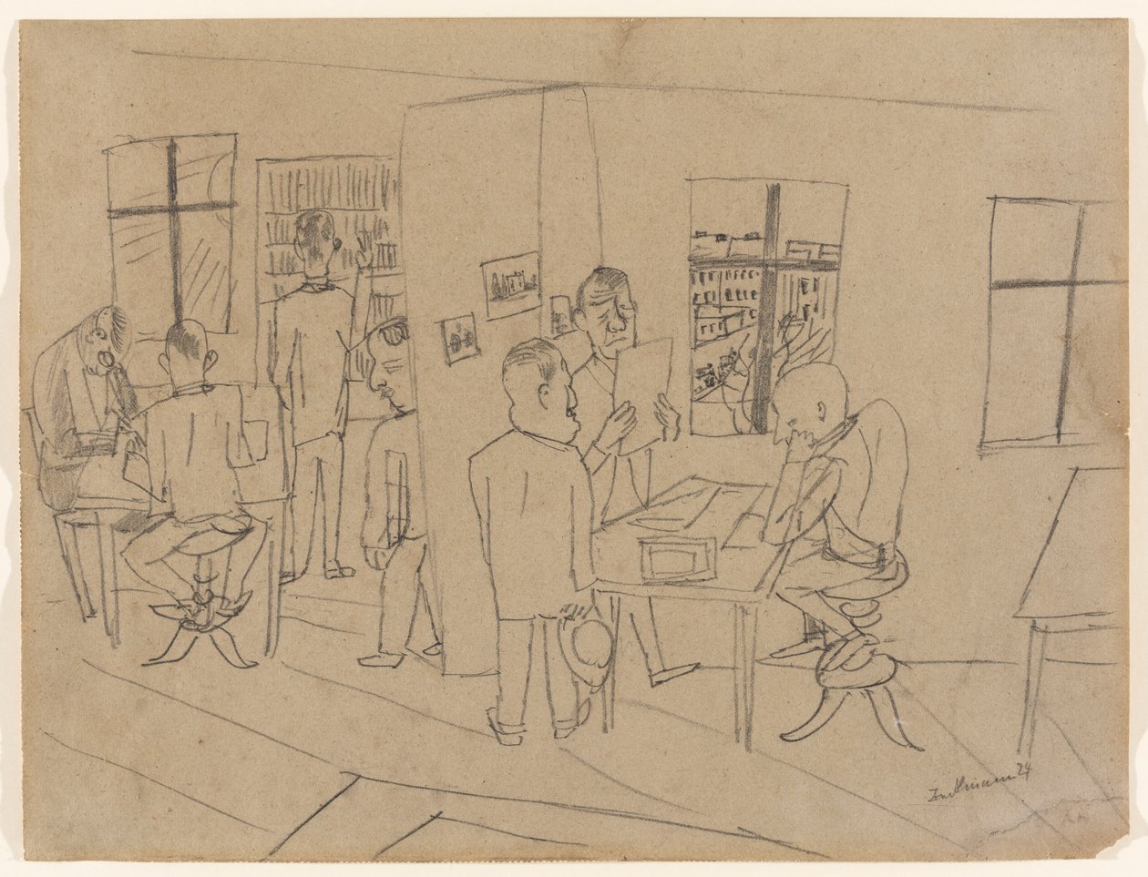 Redactiekamer door Max Beckmann
