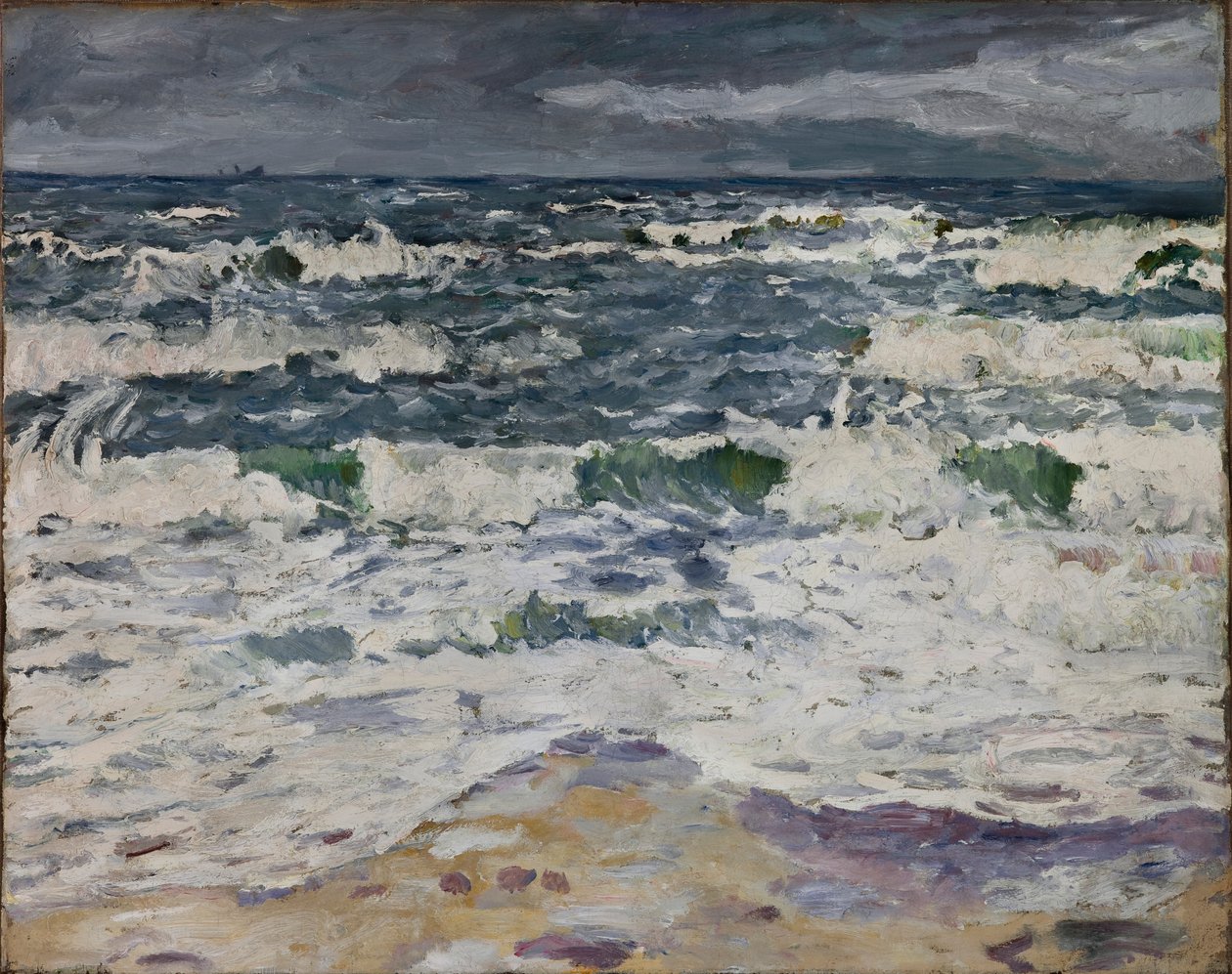 Grijze dag aan zee door Max Beckmann