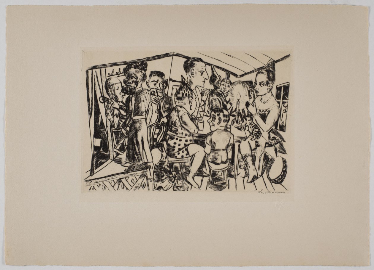 Achter de schermen door Max Beckmann