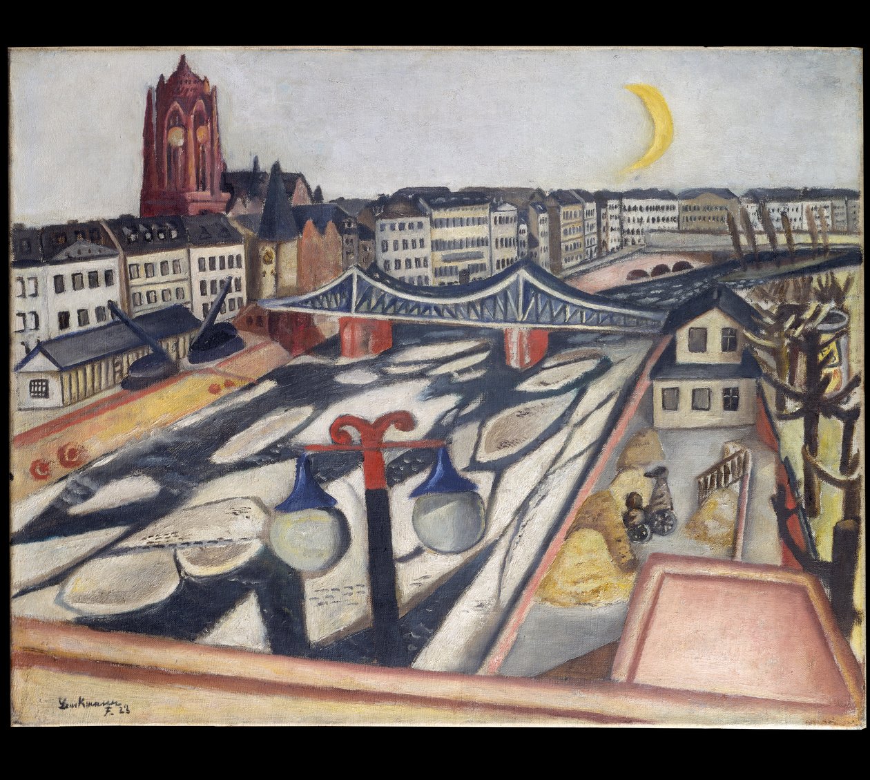 IJs op de rivier door Max Beckmann