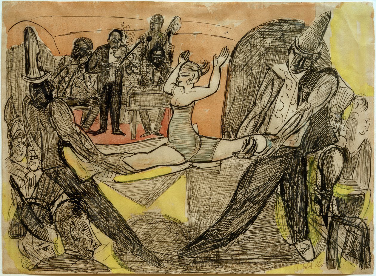 Nachtclub in New York door Max Beckmann