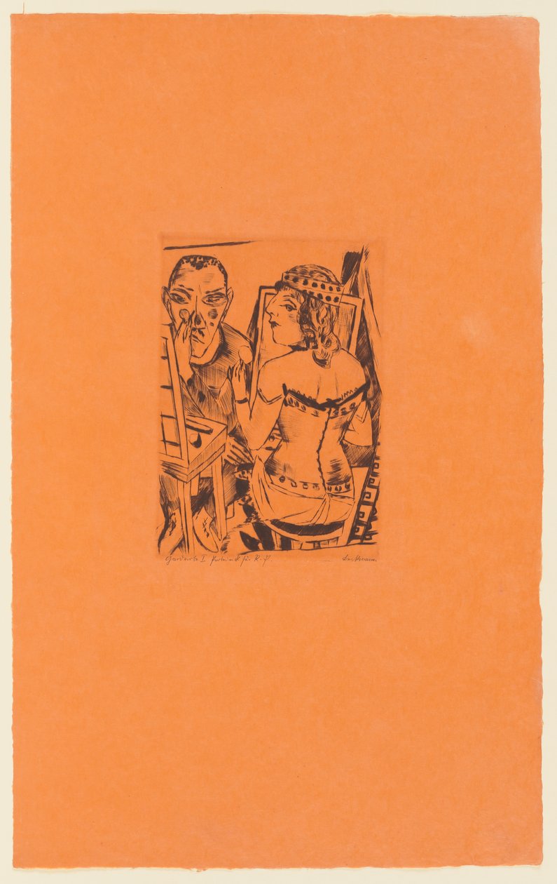 Tafel 2 der Serie: Jährlicher Jahrmarkt door Max Beckmann