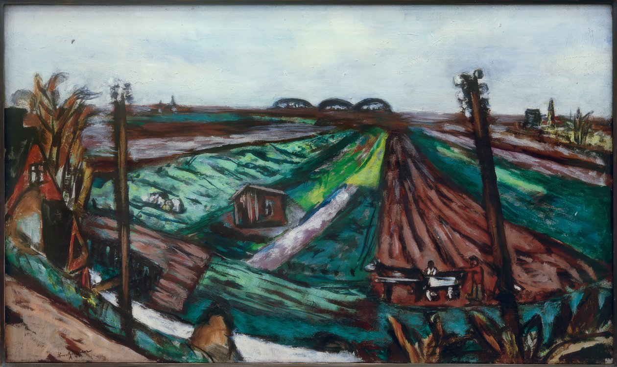 Polderlandschap met Hembrug door Max Beckmann