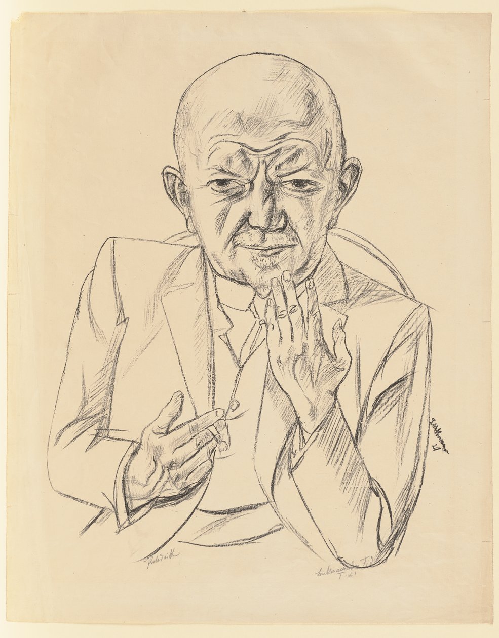 Portret van dr. Weidner door Max Beckmann